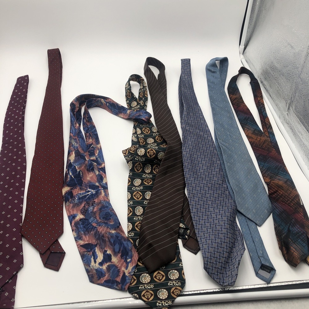 Vintage Silk Ties For Men Various Brands And Colors Italian USA Lot Of 8